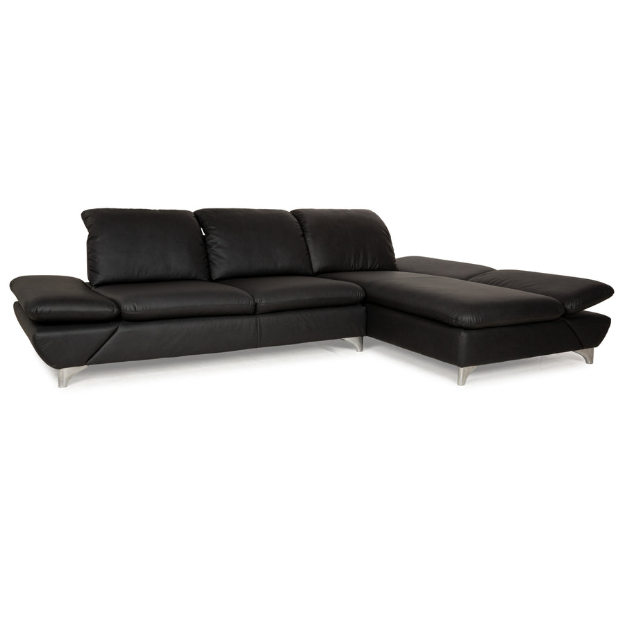 Willi Schillig Taoo veganes Leder Ecksofa Anthrazit Dunkelgrau manuelle Funktion Sofa Couch Neubezug