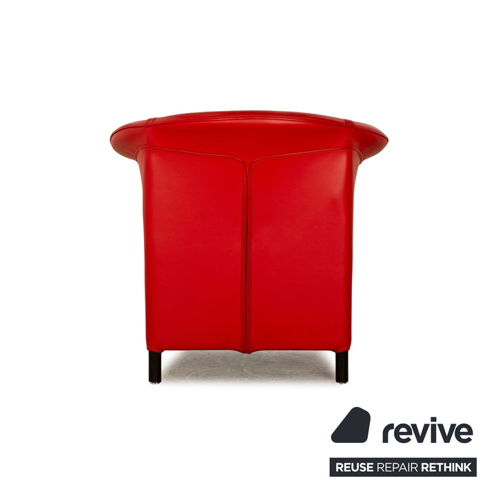 Ensemble fauteuil en cuir Wittmann Aura rouge