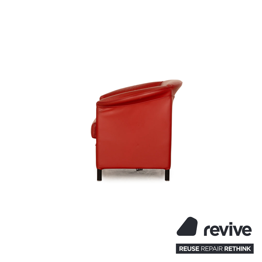 Wittmann Aura Leder Sessel Rot Orange