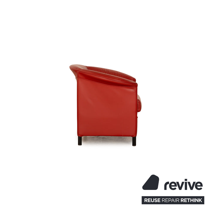 Wittmann Aura Leder Sessel Rot Orange