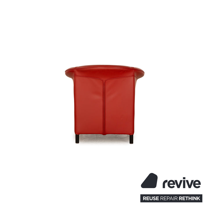 Wittmann Aura Leder Sessel Rot Orange