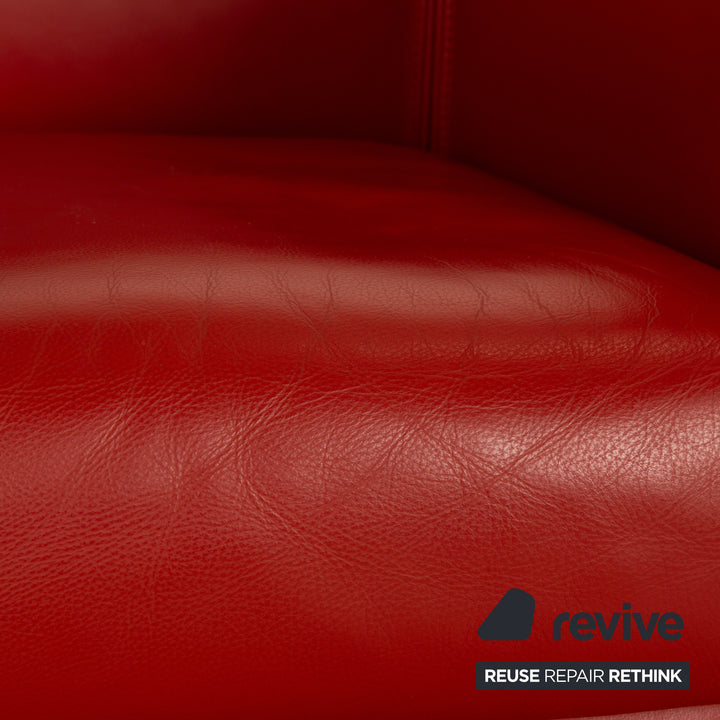Wittmann Aura Leder Sessel Rot Orange