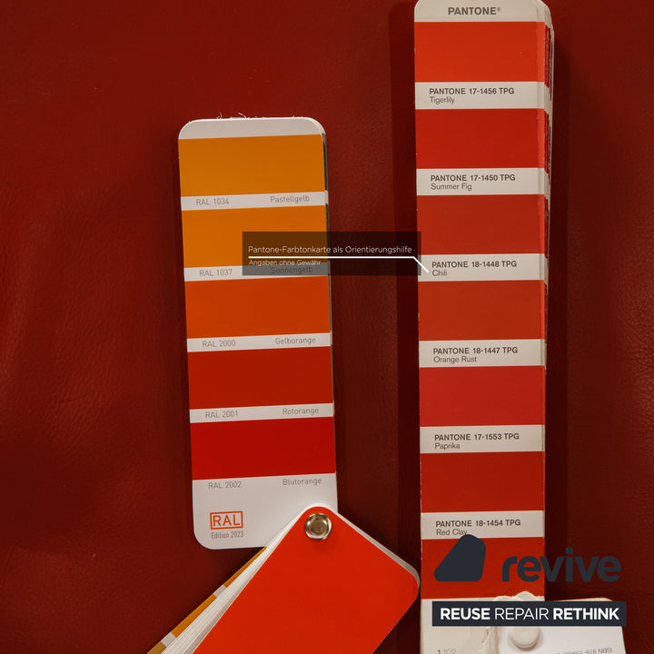 Wittmann Aura Leder Sessel Rot Orange