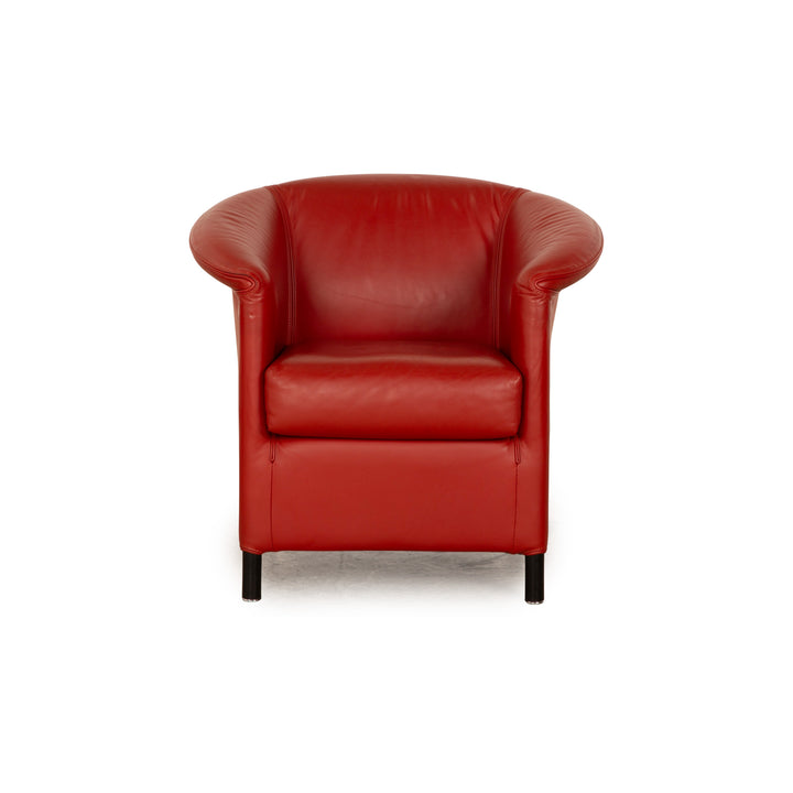 Wittmann Aura Leder Sessel Rot Orange