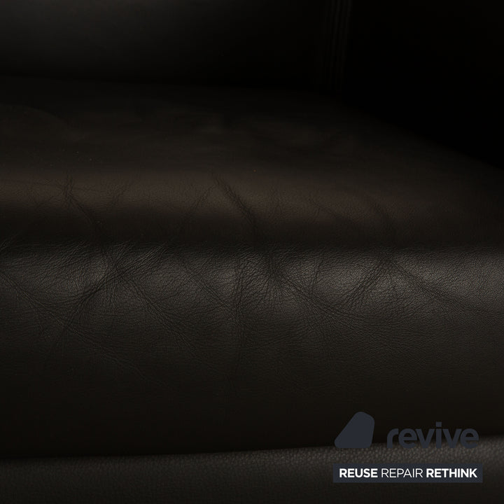 Wittmann Aura Leder Sessel Schwarz