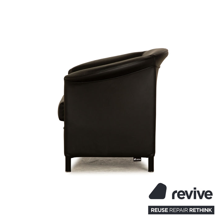 Wittmann Aura Leder Sessel Schwarz