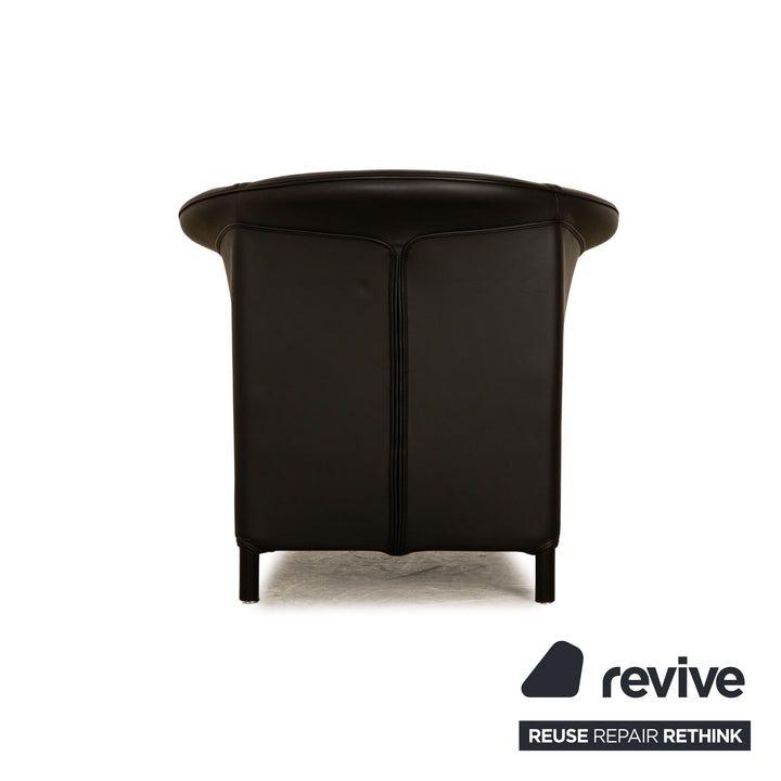 Wittmann Aura Leder Sessel Schwarz