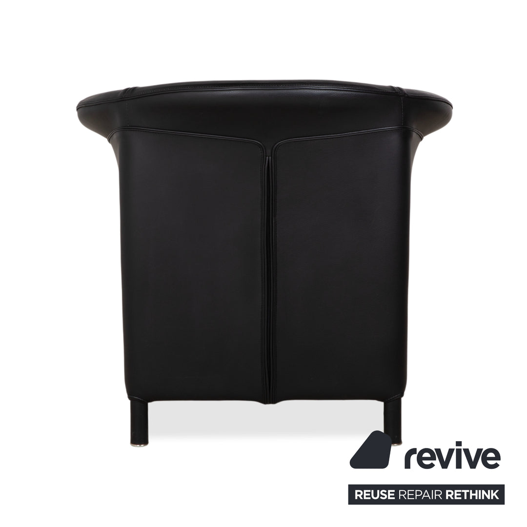 Wittmann Aura Leder Sessel Schwarz