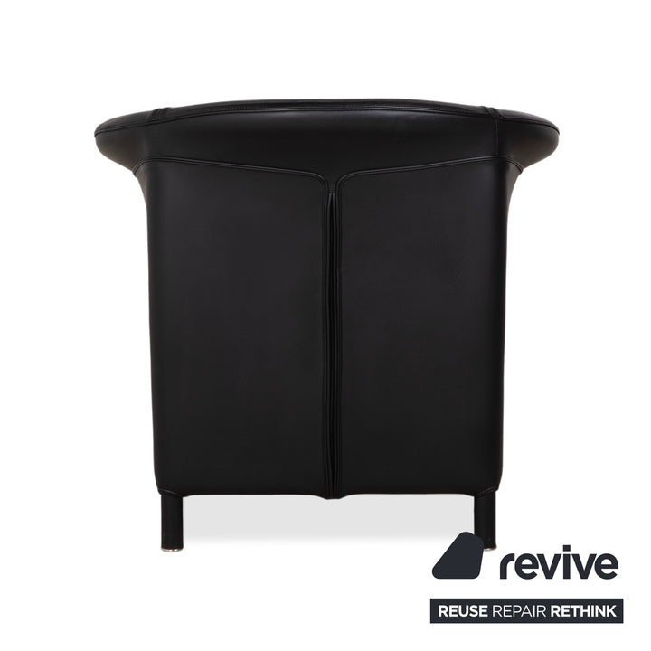 Wittmann Aura Leder Sessel Schwarz