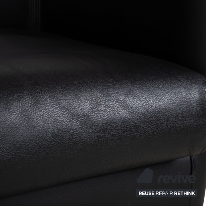 Wittmann Aura Leder Sessel Schwarz