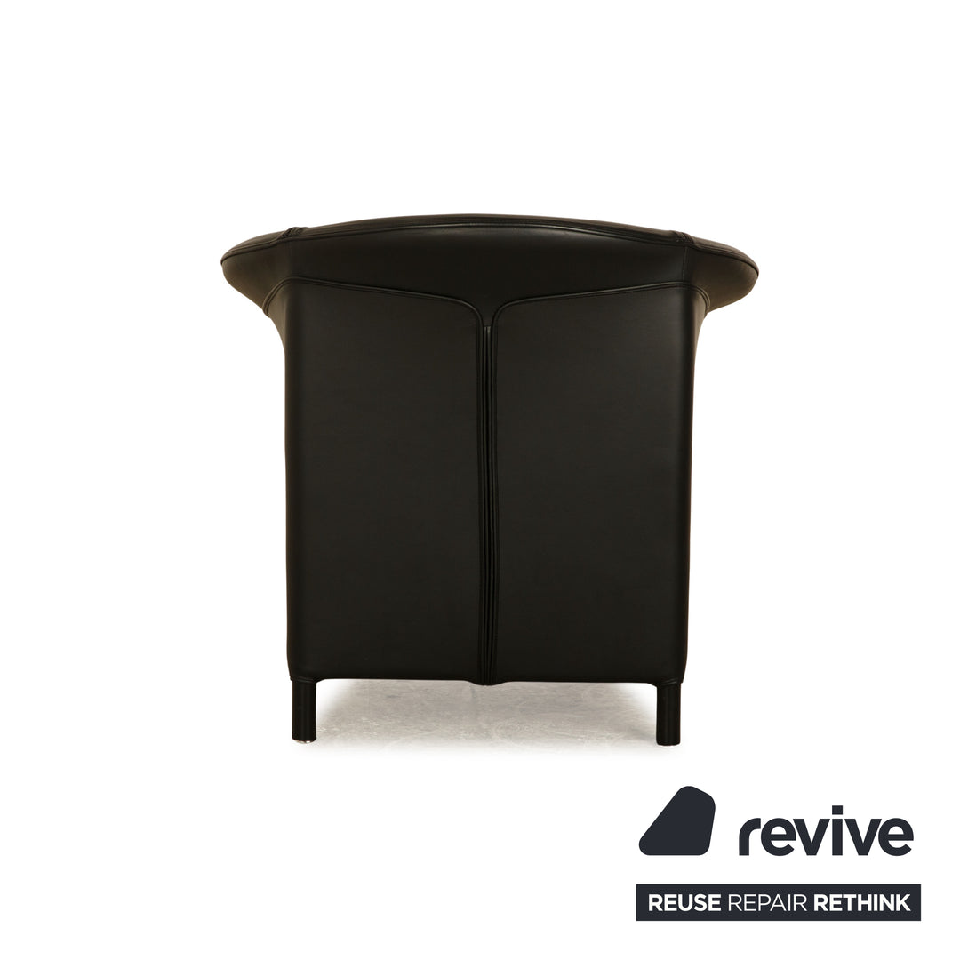Wittmann Aura Leder Sessel Schwarz