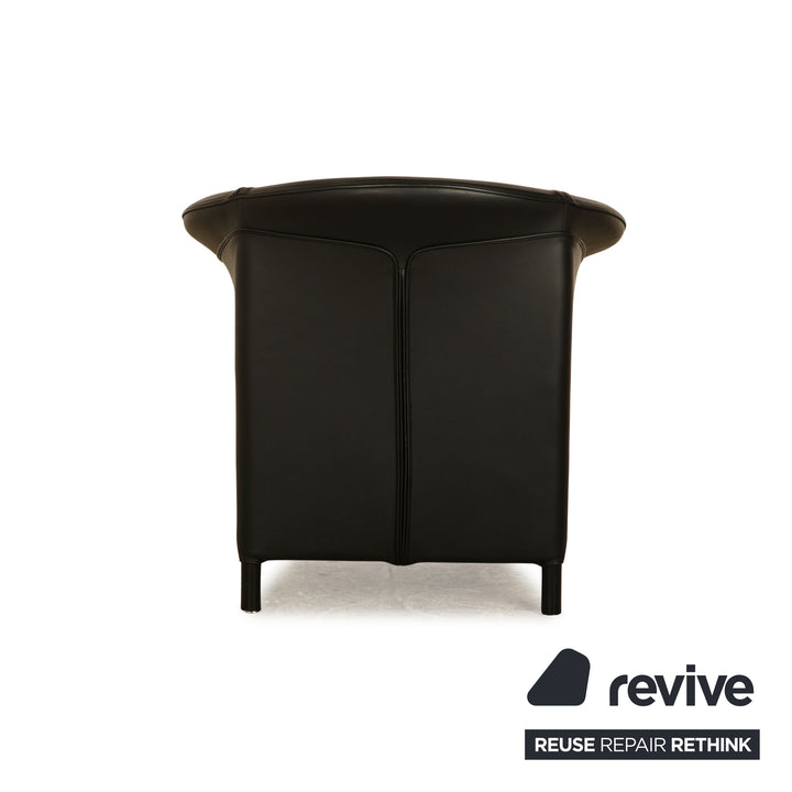 Wittmann Aura Leder Sessel Schwarz