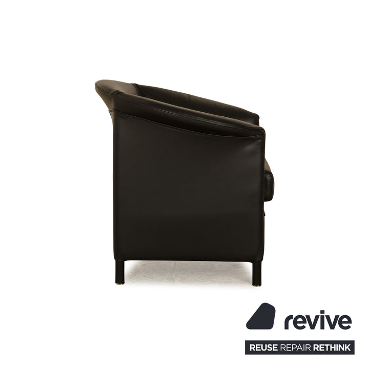 Wittmann Aura Leder Sessel Schwarz