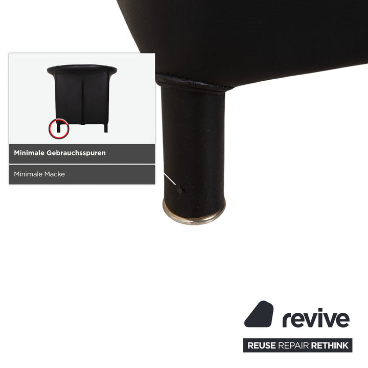 Wittmann Aura Leder Sessel Schwarz