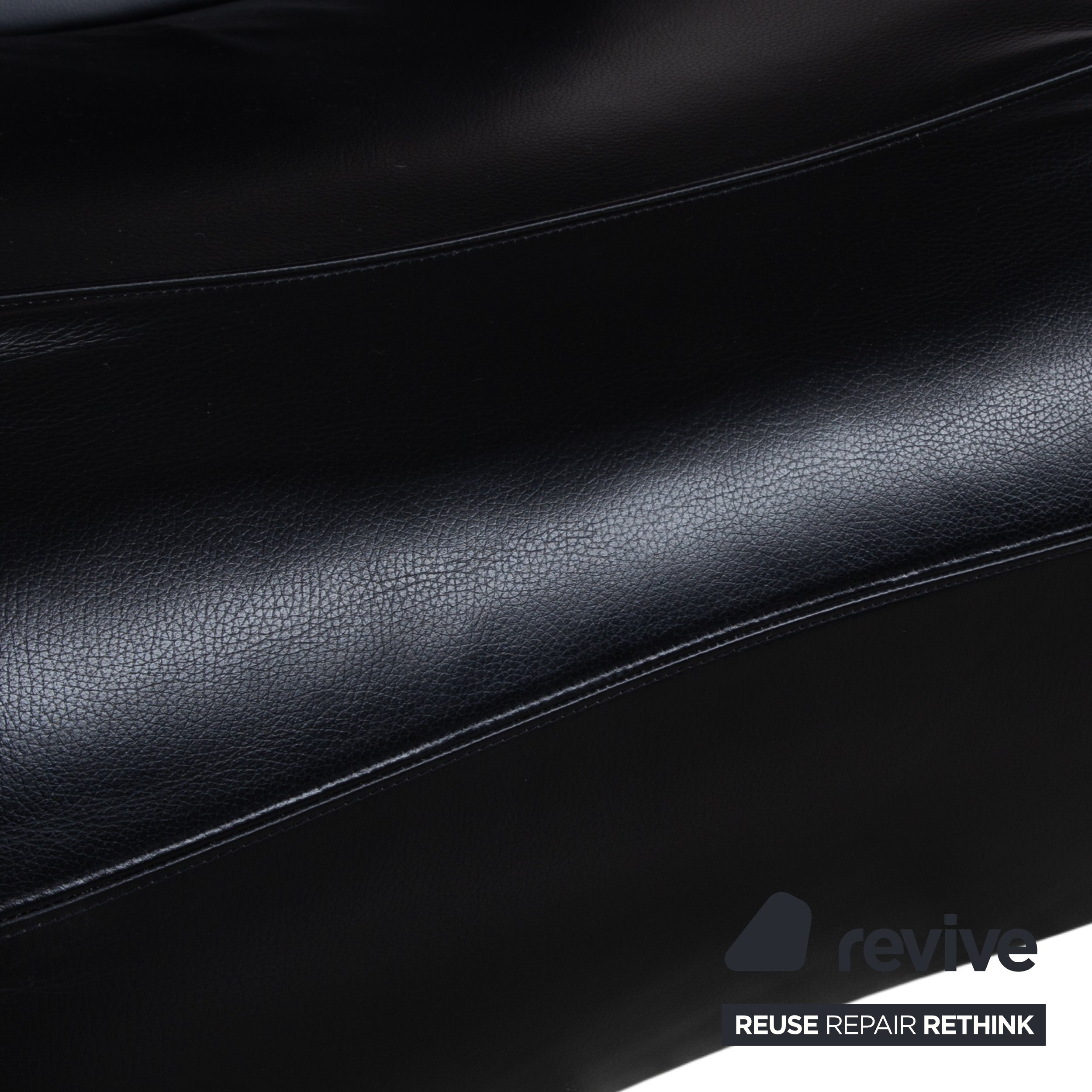 WK Wohnen Flex 679 Leder Sessel Schwarz Manuelle Funktion