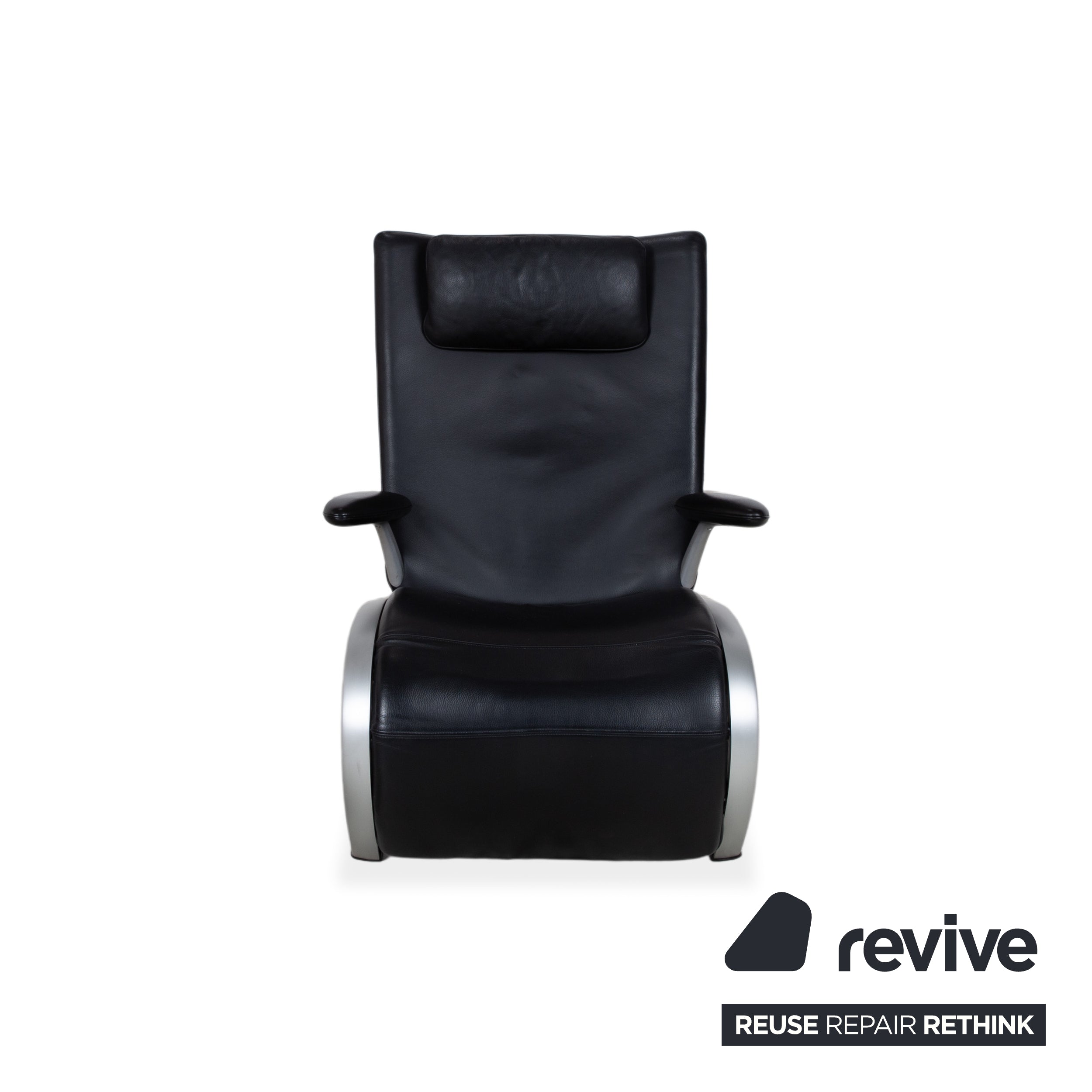 WK Wohnen Flex 679 Leder Sessel Schwarz Manuelle Funktion