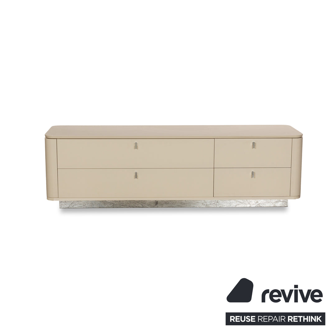 WK Wohnen buffet en bois crème lowboard