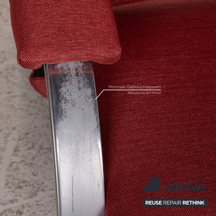 WK Wohnen Spot 698 Fauteuil Tissu Rouge Fonction Fonction Détente