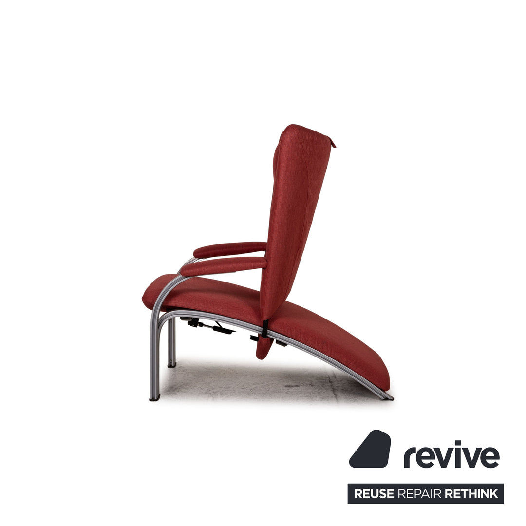 WK Wohnen Spot 698 Fauteuil Tissu Rouge Fonction Fonction Détente