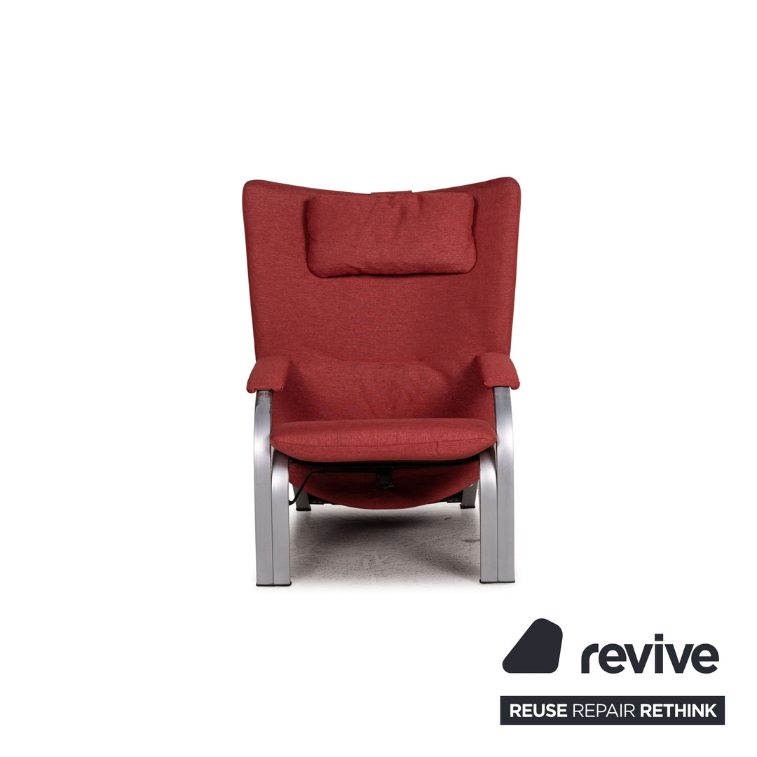 WK Wohnen Spot 698 Fauteuil Tissu Rouge Fonction Fonction Détente