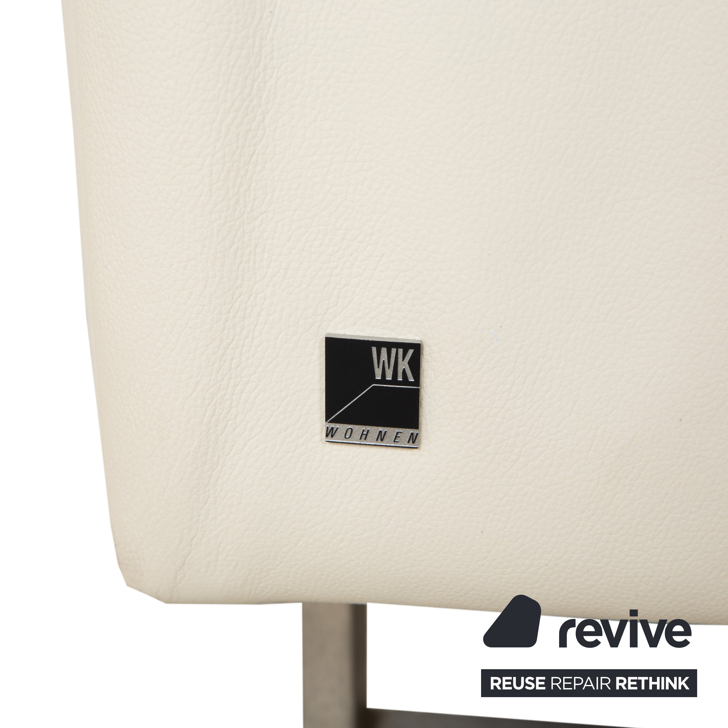 WK Wohnen WK 620 Leder Viersitzer Creme Weiß Sofa Couch