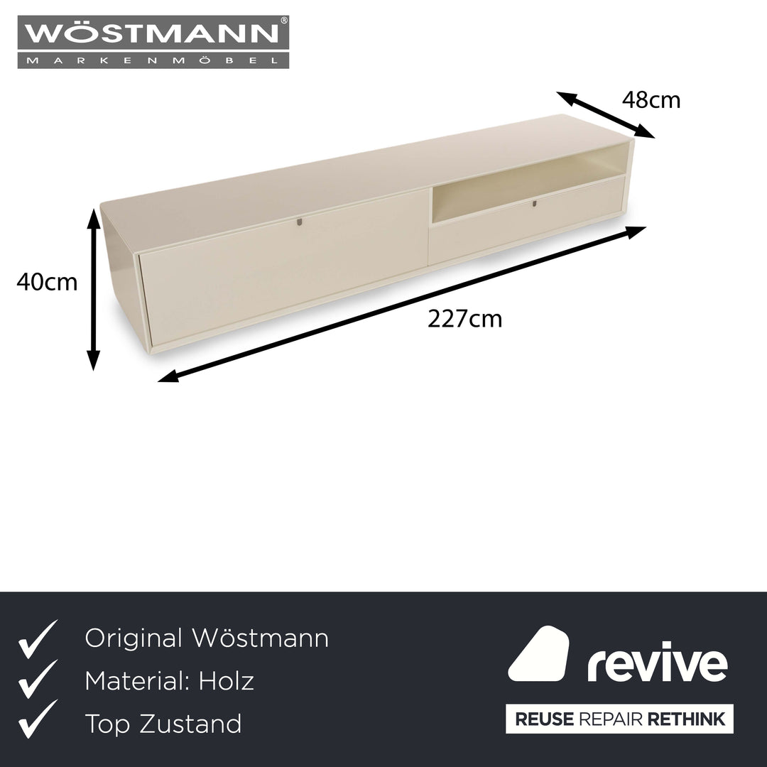 Wöstmann buffet bas en bois meuble TV blanc