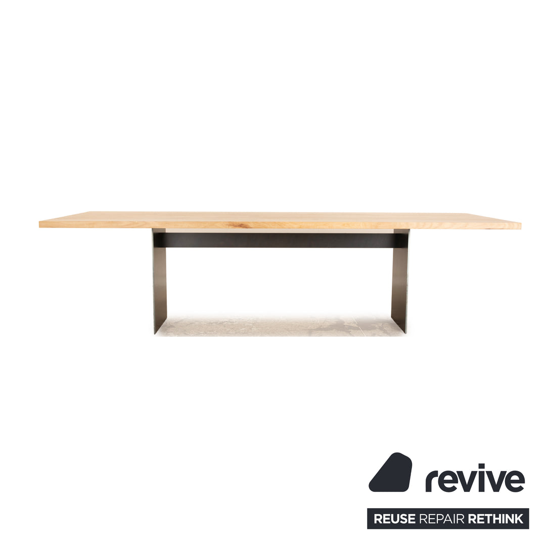 Zoom by Mobimex Trix table à manger en bois métal marron clair 280 x 95 x 74 cm