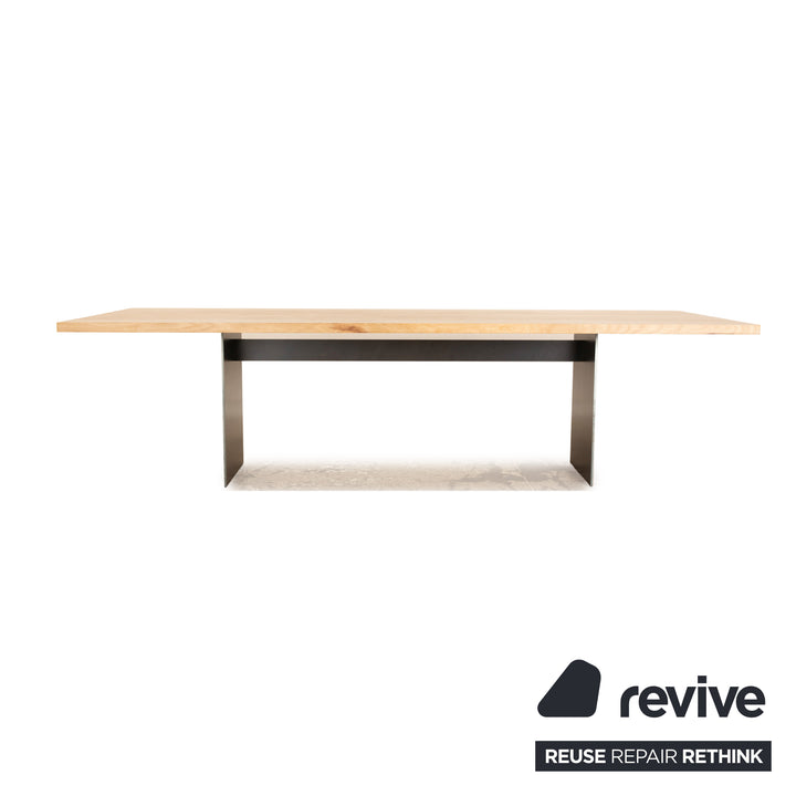 Zoom by Mobimex Trix table à manger en bois métal marron clair 280 x 95 x 74 cm