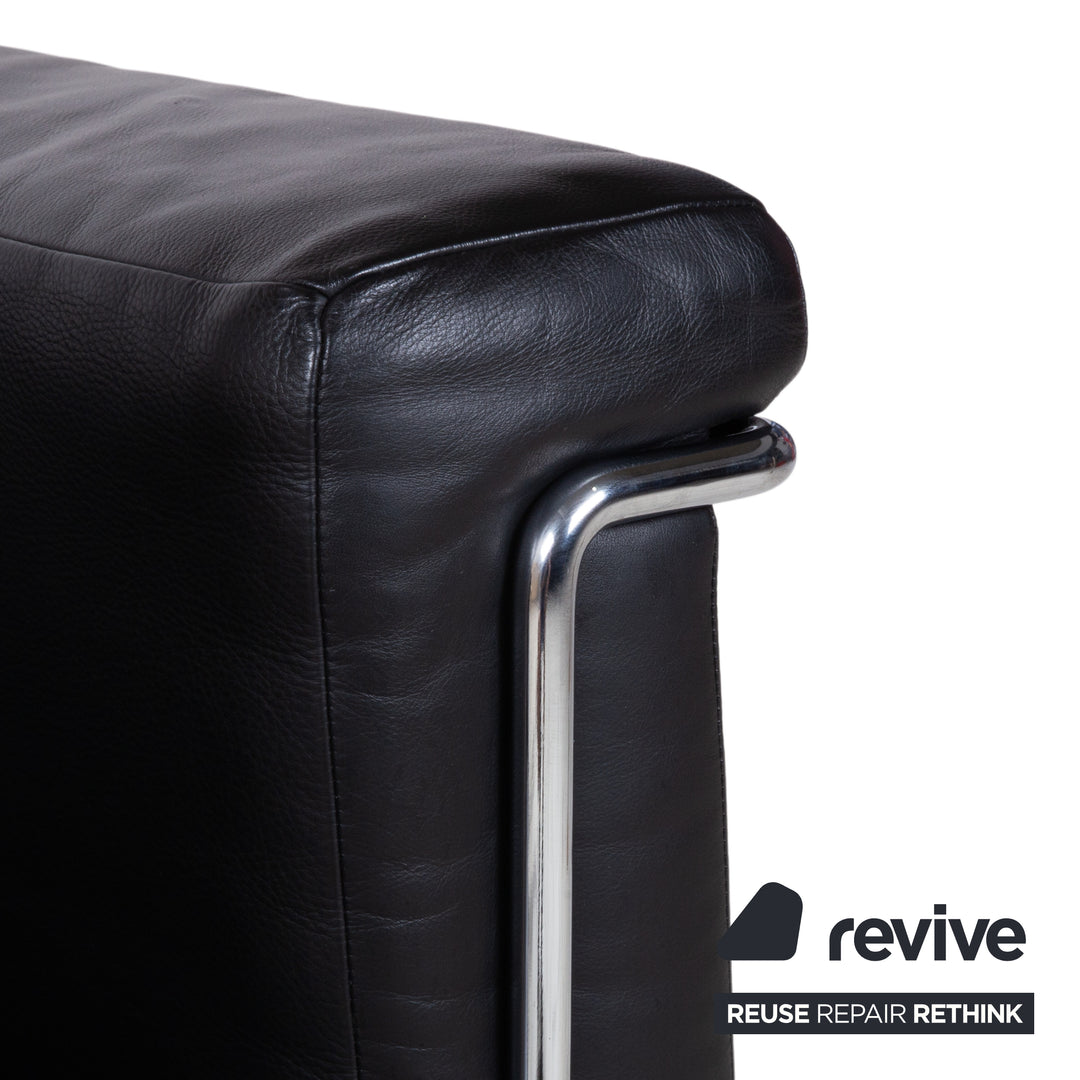 Züco Carat Leder Zweisitzer Schwarz Sofa Couch
