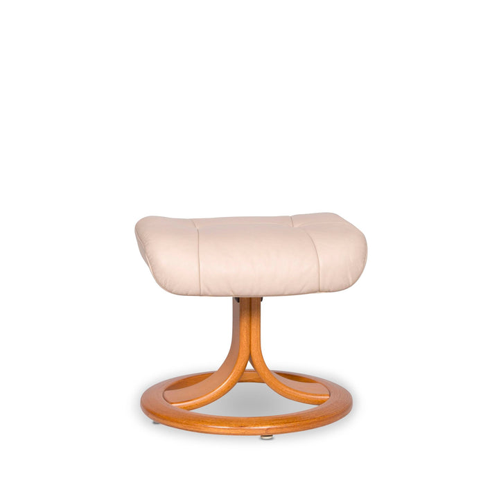 Stressless Leder Hocker Beige #10080