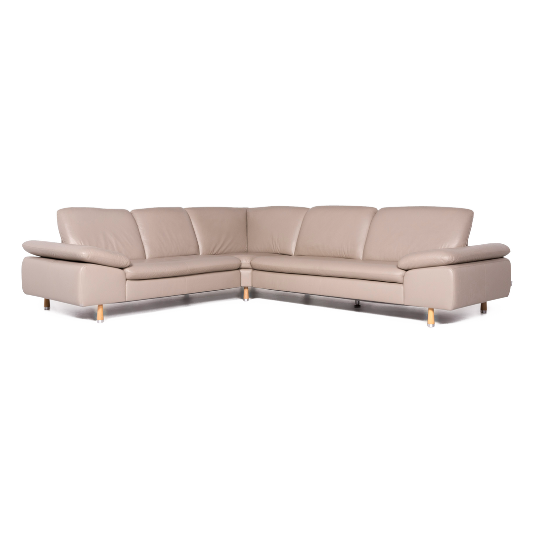 Willi Schillig Designer Leder Sofa Beige Ecksofa Couch #8850