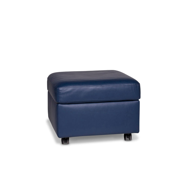 Tabouret en cuir Stressless Arion bleu #9599