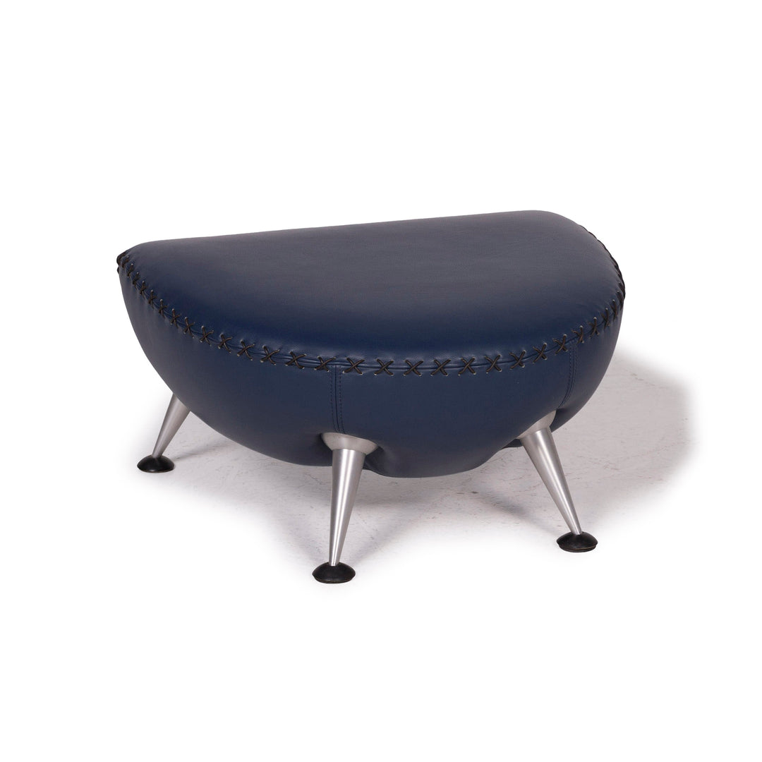 de Sede ds 102 Leder Hocker Blau #11538