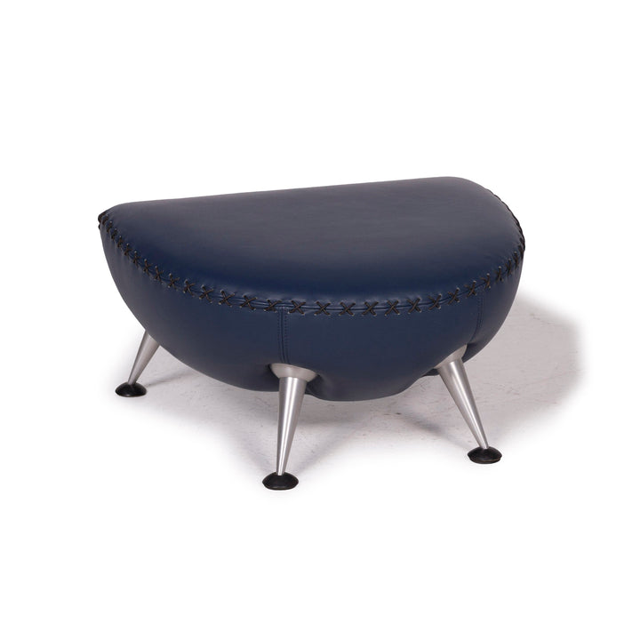 de Sede ds 102 Leder Hocker Blau #11538