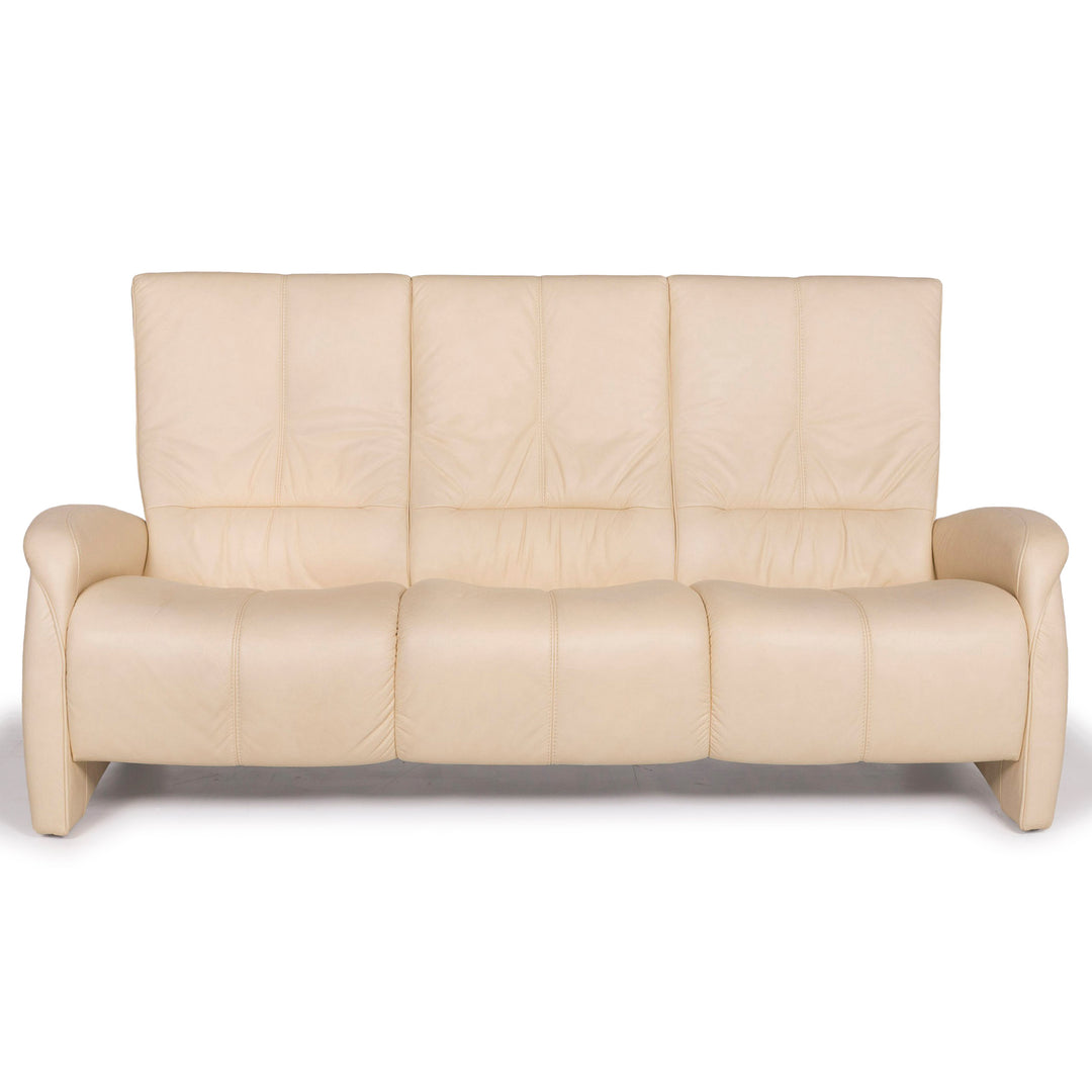 Himolla Leder Sofa Creme Dreisitzer #11322