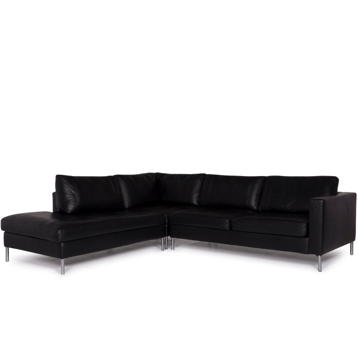 Dieter Knoll Collection CleverLeder Sofa Schwarz Ecksofa #10947