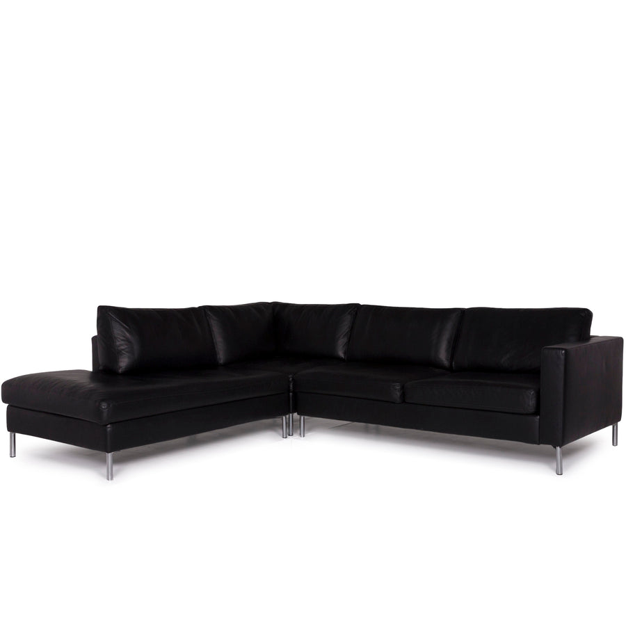 Dieter Knoll Collection CleverLeder Sofa Schwarz Ecksofa #10947