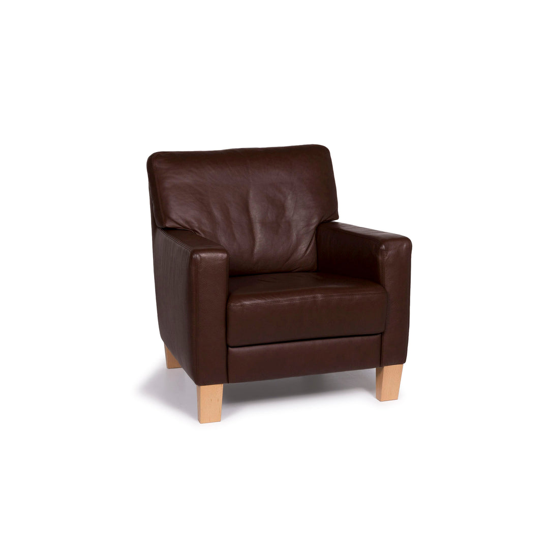 Musterring Leder Sessel Braun #11470