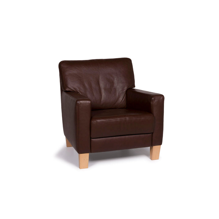 Musterring Leder Sessel Braun #11470