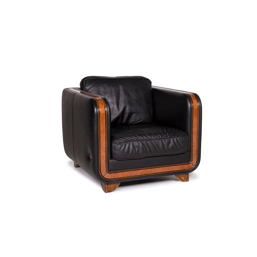 Fauteuil en cuir Nieri noir #11889