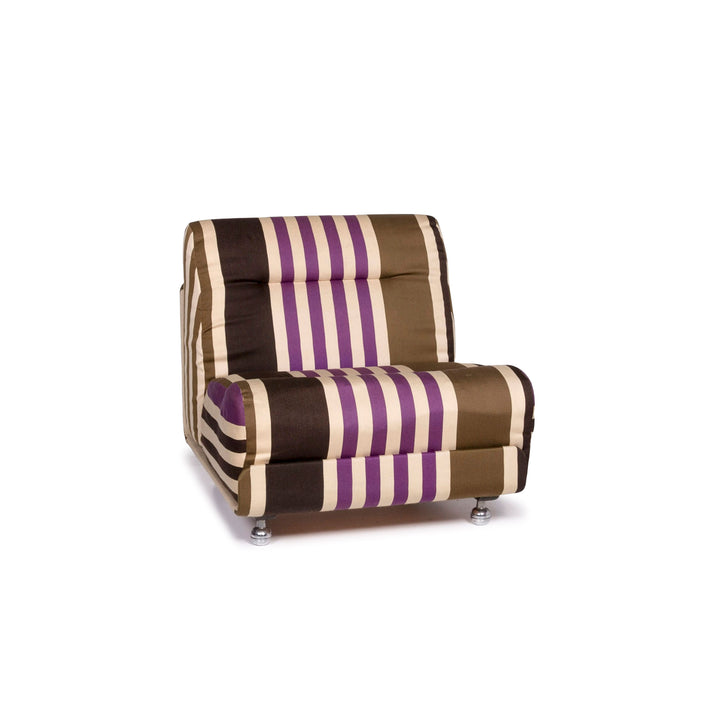 Cor Stoff Sessel Multicolor Beige Gestreift #12166