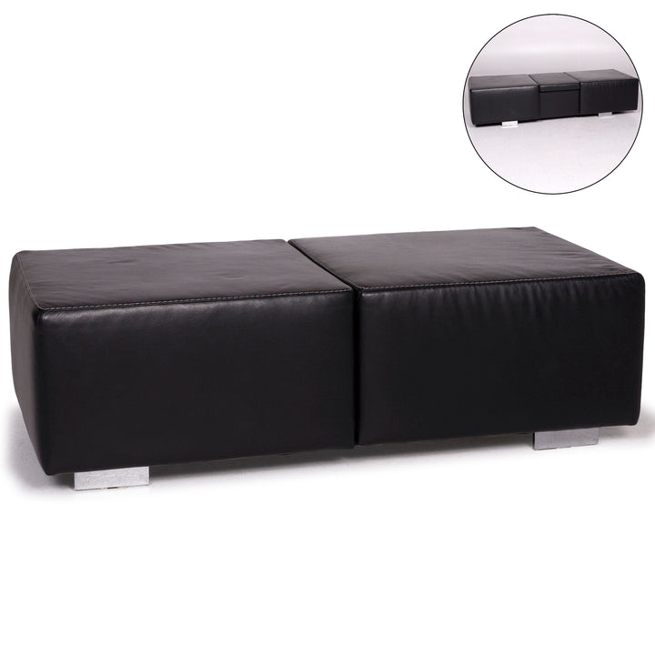 Willi Schillig Taboo Leder Hocker Schwarz #11221