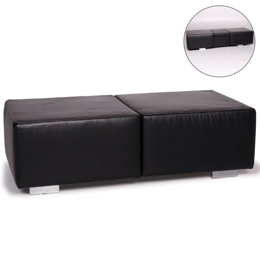 Willi Schillig Taboo Leder Hocker Schwarz #11221