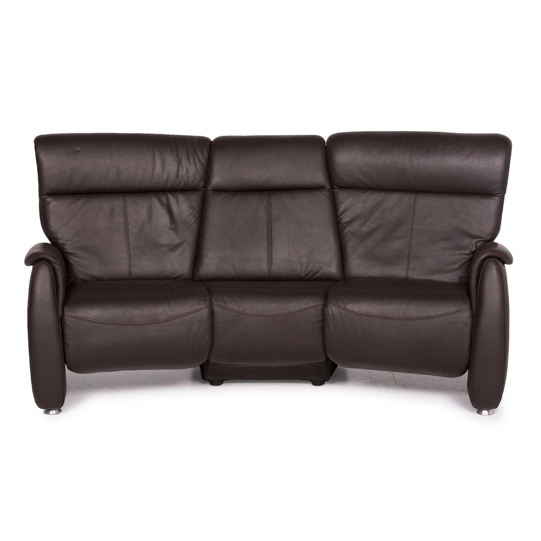 Himolla Leder Sofa Braun Dreisitzer #11570