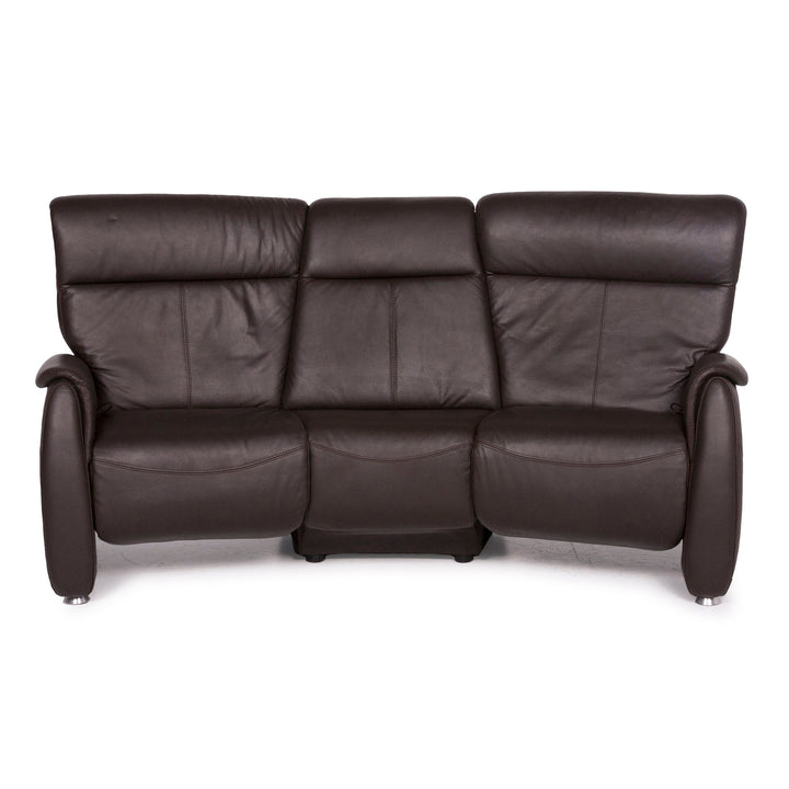 Himolla Leder Sofa Braun Dreisitzer #11570