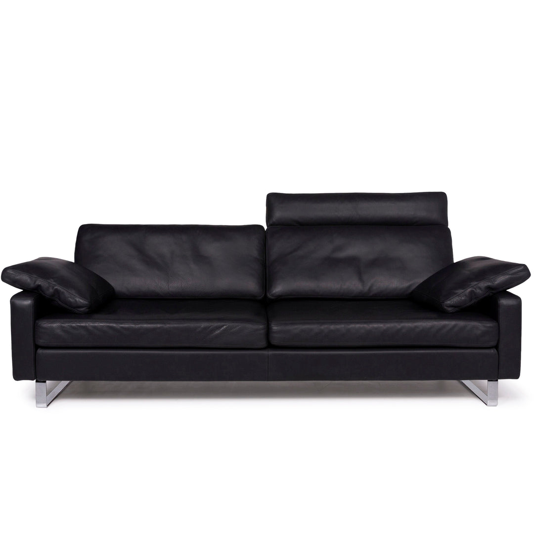 Cor Conseta Leder Sofa Anthrazit Dreisitzer #11653