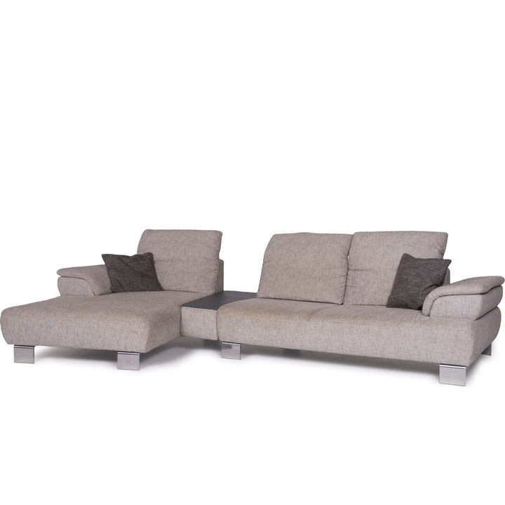 Pattern Ring Fabric Sofa Gray Corner Sofa #10676