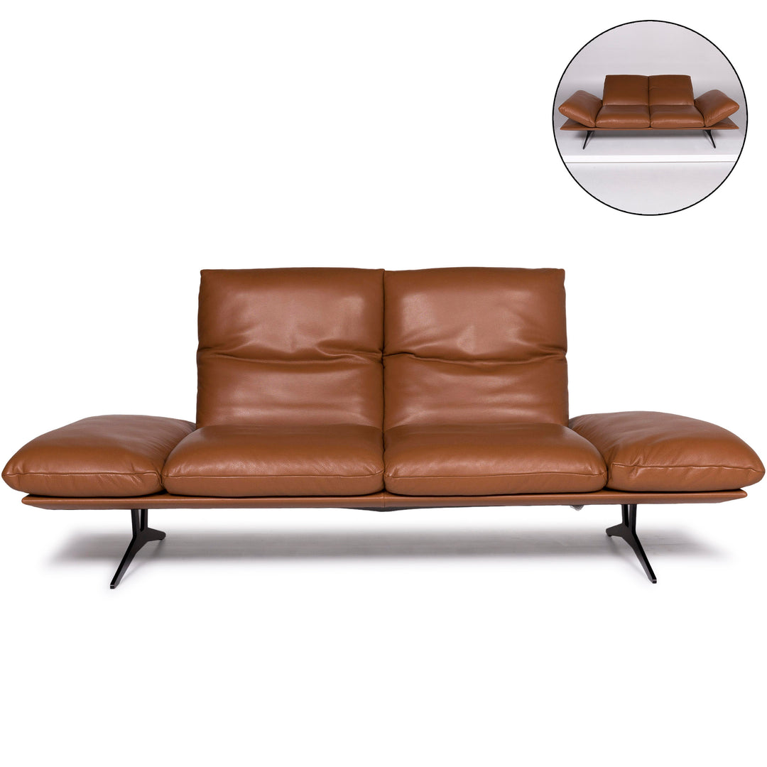 Koinor Leder Sofa Cognac Zweisitzer #10674