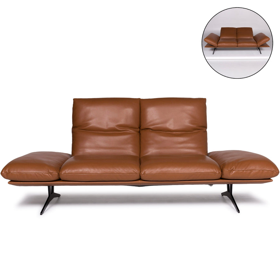 Koinor Leder Sofa Cognac Zweisitzer #10674