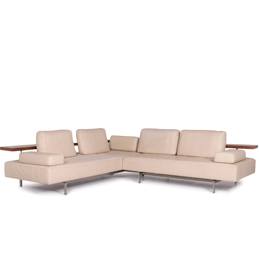 Rolf Benz Dono Leder Sofa Beige Ecksofa #11321